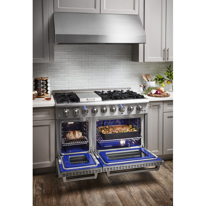 ThorKitchen 48" 6.7 cu ft. Dropin Dual Fuel Range & Reviews Wayfair